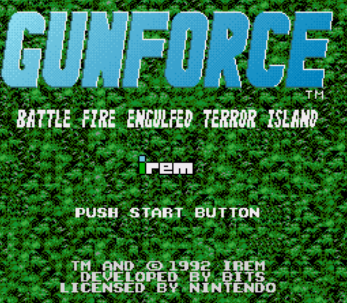 Gunforce Title Screen